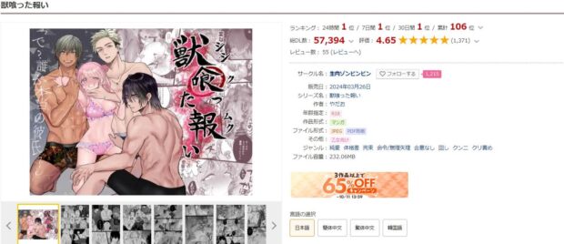 獣喰った報いDLsite